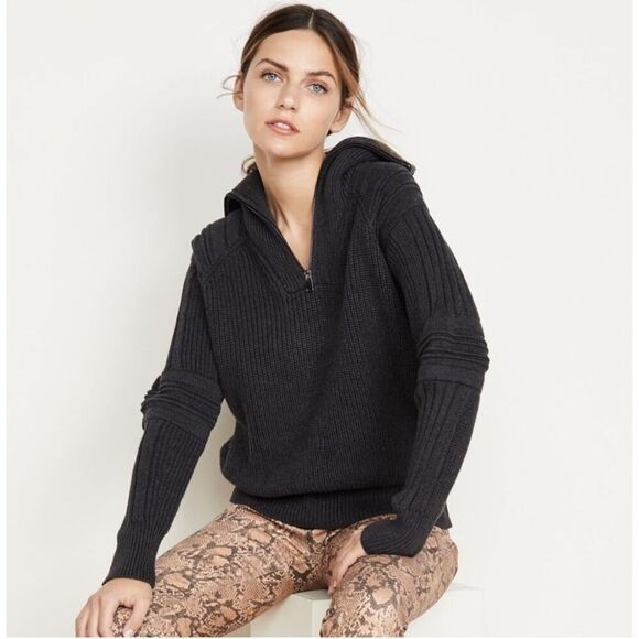 525 America Charcoal Half-Zip Sweater - Picture 2 of 7